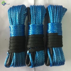 High strength synthetic braided uhmwpe plasma winch rope 6mmx15m