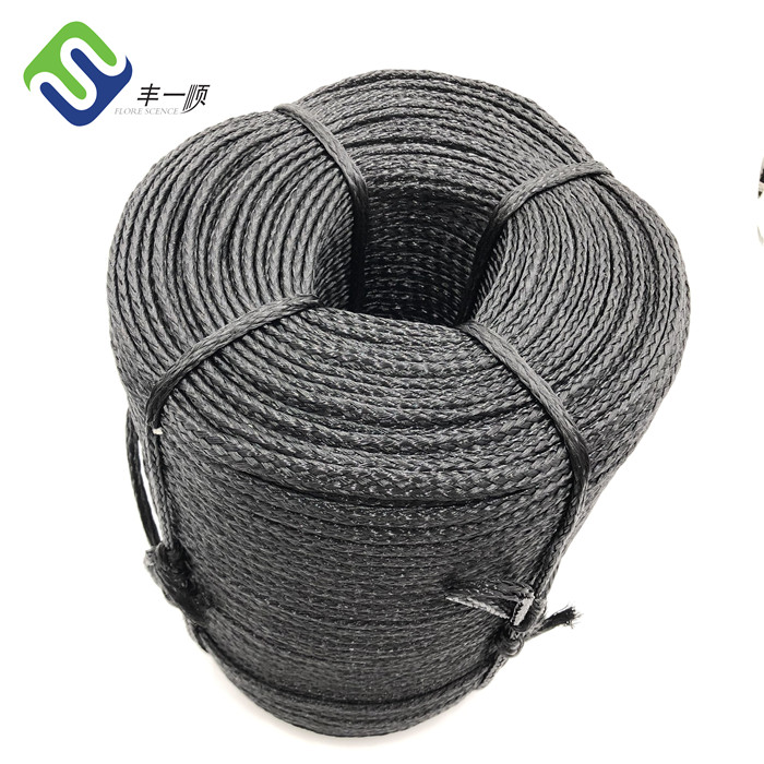 Factory wholesale Yacht Braid Rope - 3/8″ Black Color Polyethylene PE Hollow Braided Rope With UV Protection  – Florescence