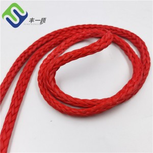 20mm*220m အနက်ရောင် UHMWPE Fiber UV Resistance Marine Rope