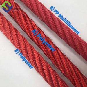 6 strand PP multifilament combination rope for playground bridge