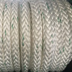 High wear resistance 12 strand PP mooring rope