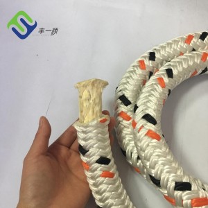 16mmx220m Double Braided Yellow Color HMPE Rope With High Breaking Load