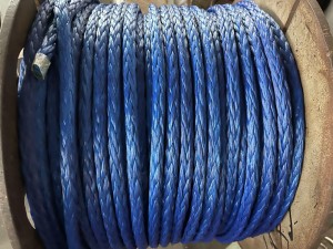 Corda de amarre de 12 cordas UHMWPE/HMPE de alta resistencia