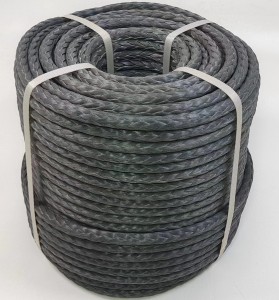 Corda sintética trenzada de 1/2 polgada Cordas mariñas uhmwpe de 12 cordas