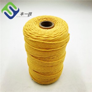 Hot Sale 3 Strand Twisted Colored Macrame Cotton Rope 3mm for Sale