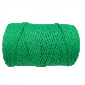 Hot Sale 3 Strand Twisted Colored Macrame Cotton Rope 3mm for Sale