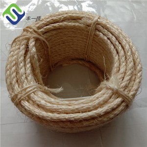 6mm 100% 3 strand Natural Eco-friendly Twisted Sisal Rope