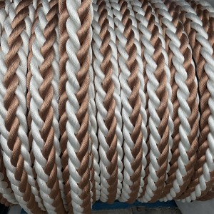ក្រុមហ៊ុនផលិតផ្គត់ផ្គង់ 24mm 3 Strand Polyester Mooring Rope