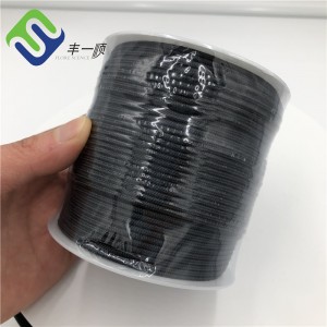 3mm*100m Black Aramid Rope with Polyester cover for fireproof usage