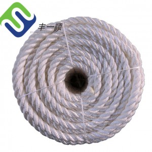 High Tensile 10mmx220m 3 Strand Nylon Twisted Rope For Marine Usage