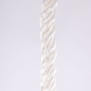 High Breaking Load 100% Polyamide Fiber 3 Strand Twisted Nylon Rope For Marine Using