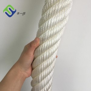 Hot Sale White Color 56mm 3 Strand Nylon Rope for Marine