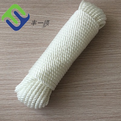 China Supplier 22mm Polyester Rope - High strength white 3 strand twist nylon rope silk rope for boat   – Florescence