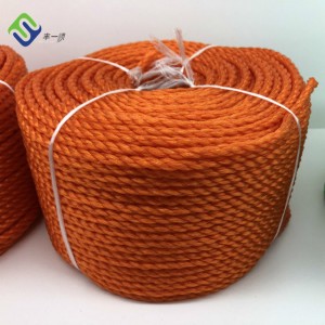 3 tråder 5mmx200m Oransje Farge Polyetylen Fisketau Hot Salg