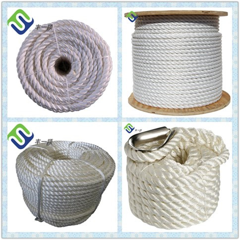 China Hawser laid polyamide 3 strand twist nylon rope for sale