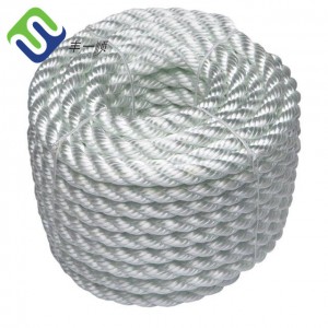 High Tensile 10mmx220m 3 Strand Nylon Twisted Rope For Marine Usage