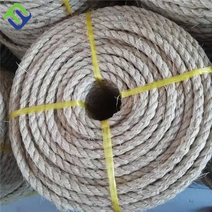 Cheap PriceList for Natural Cotton Rope - 8mm 100% 3 strand Natural Eco-friendly Twisted Sisal Rope  – Florescence