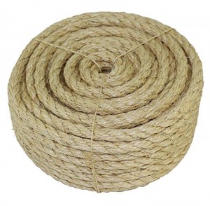 Kualitas tinggi warna alami 3 helai tali sisal bengkok/tali goni untuk penjualan