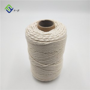 E-commerce Stores 3mmx300m 4 Strands 100% Cotton Macrame Rope With Customized Packing