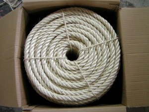 Σχοινί συσκευασίας 6 χιλιοστών Κινέζου Κατασκευαστή 3 Strand Twist Natural Sisal Rope Σχοινί συσκευασίας