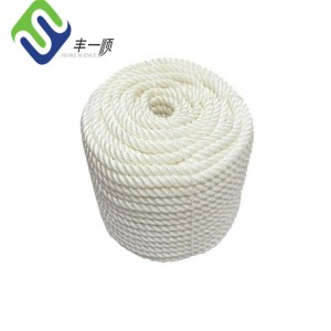 12mm twist mooring ropes 3 strand white color nylon rope price