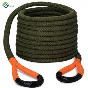 20′ x 1/2″ ເຊືອກຟື້ນຟູພະລັງງານ Kinetic Heavy Duty Double Braided Nylon Rope