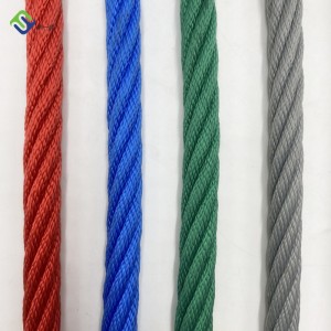UV Resistant Sab nraum zoov Chaw Ua Si 6 Strand 16mm Reinforced Polyester Combination Rope