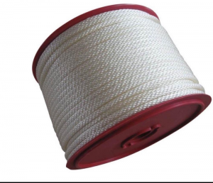 White Color Solid Braided Polyester & PP Multifilament Rope With High UV Resistance