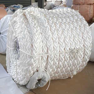88mmx220m 8 Strand Marine Mooring Hawser Polyester Towing Ship Rope With CCS Certificate