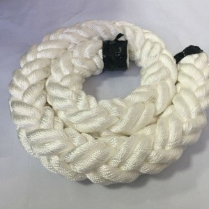 Augstas stiprības pītas jūras virves neilona 48 mm 8 šķiedru pietauvošanās virve