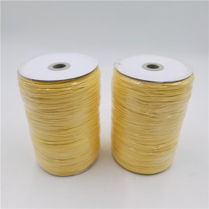 Yellow 1.5mm 8 strand braided aramid rope twine for packing