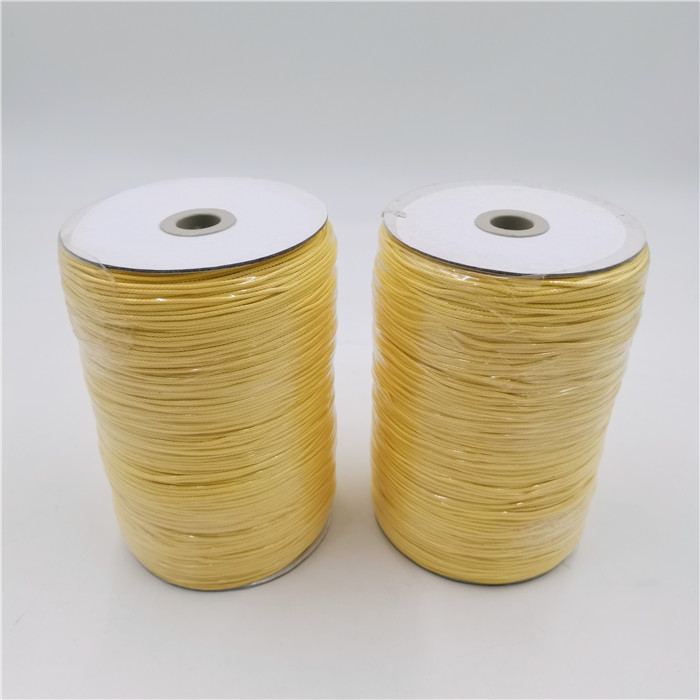 Hot Sale for Pp Braided Rope - Yellow 1.5mm 8 strand braided aramid rope twine for packing  – Florescence