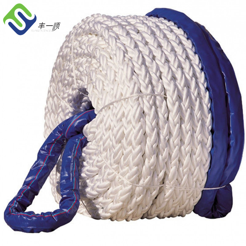 Low price for Sisal Rope Making Machine - White Color 48mm 8 Strand Braided Polypropylene Marine Mooring Towing Rope    – Florescence