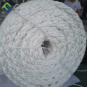 Швартовий трос діаметром 64 мм, 8-жильна квадратна плетена поліпропіленова мотузка Danline