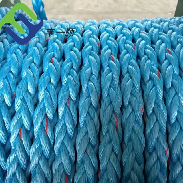 Wholesale Price Polypropylene Braided Rope - 52mm blue or white 8 strand PP Polyester towing mooring rope  – Florescence