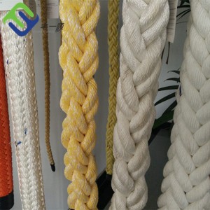 100MM Polyester 12 Strand Marine Towing Rope Tare da Takaddar CCS