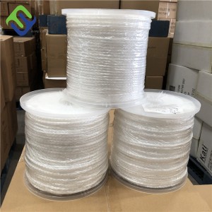 Бела боја со 8 жици Шупливо плетено полиетиленско јаже 1/4"x600ft Жешка продажба