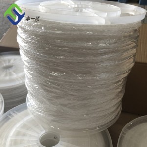 Biela farba 8 prameňov duté pletené polyetylénové lano 1/4 ″ x 600 stôp Hot Sale