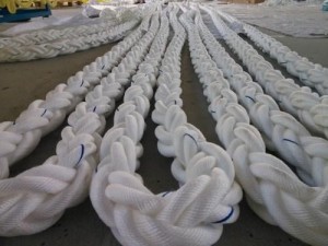 8 strand marine nylon rope 56mm anawaena me nā welau ʻelua i hoʻopili ʻia ka maka