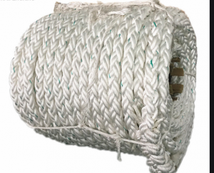 Cuerda de nailon marino de 8 hilos de 56 mm de diámetro con ambos extremos empalmados