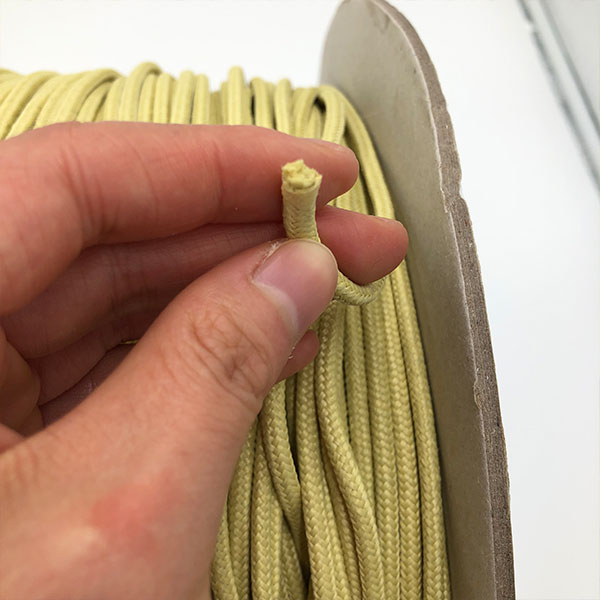 China 16 Strands Braided Kevlar Aramid Round Rope factory and manufacturers