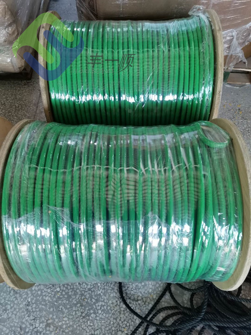 Wholesale Price China Uhmwpe Braided Rope - 12mm PU Coated Aramid Fiber Rope for Pulling Overhead Transmission Line – Florescence