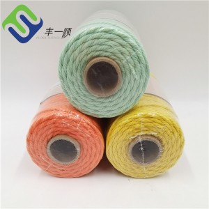 Natural Pure Cotton Mixed Polyester Cotton Macrame Twisted Rope For Multifunction