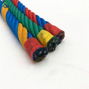 Colored PP and Polyester 6-strands combination rope for playground