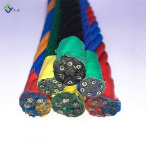 Barvna 6-žilna kombinirana vrv iz PP in poliestra za igrišče