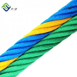 Colored PP and Polyester 6-strands combination rope for playground