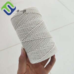 2mm 200m Měkké bílé 100% čisté bavlněné lano pro dekoraci