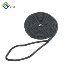 Blue Color Marine Double Braided Nylon/Polyester Dock Line Rope With Customized Size