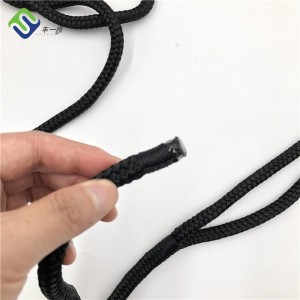 3/8″x15 láb fekete színű, dupla fonott tengeri kötéldokkoló vonal Kínában
