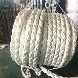 8 strand 48mm / 64mm Marine Polypropylene Mooring Rope Foar Vessels
